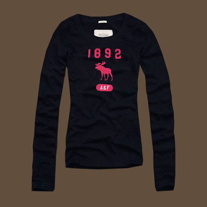 Abercrombie Fitch Mujeres De Cuello Redondo Largo Remera AF8114